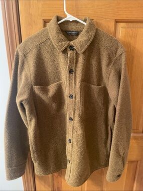 Alpine Design Brown Fleece Button-Up Trench Coat